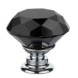 KRIŠTÁĽOVÁ NÁBYTKOVÁ KNOBA rukoväť 30mm CRYSTAL BLACK Glamour