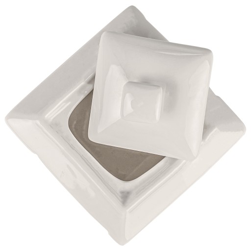 BIELA PORCELÁNOVÁ MISKA NA CUKOR S viečkom VIVA CUKOR