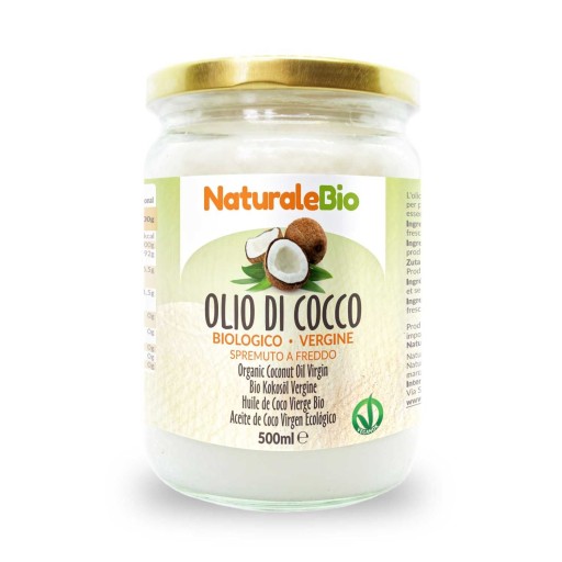 NaturaleBio Olio Di Cocco Nerafinovaný biologický kokosový olej Srí Lanka