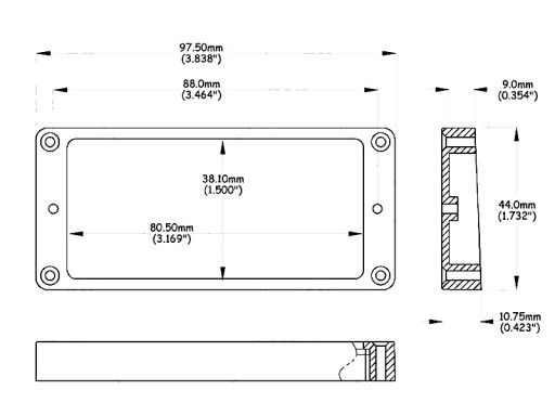 Šikmý, vysoký rám 7-stranný VPARTS HR-75R (BK)