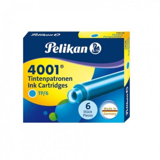 Pelikan TURQUOISE TP krátke náboje/6 ks