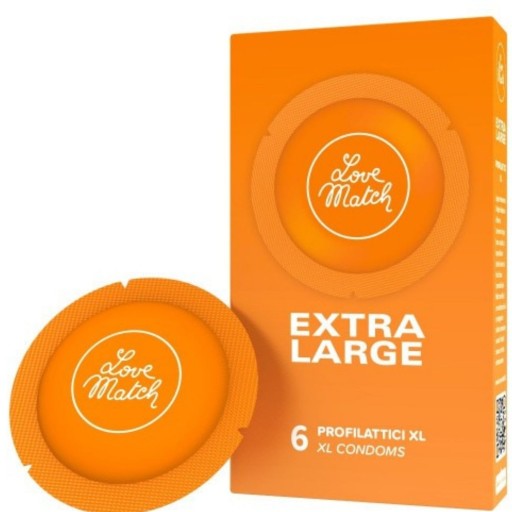 Love Match Extra Large latexové kondómy - 6 ks