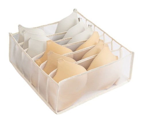 ORGANIZÁTOR ZÁSUVKY SO 6 PRIHORKAMI 32x12x32 cm ČIERNO-BIELA