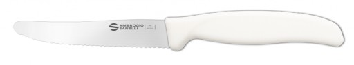 Pikutek zúbkovaný nôž Ambrogio Sanelli Supra 11cm biely