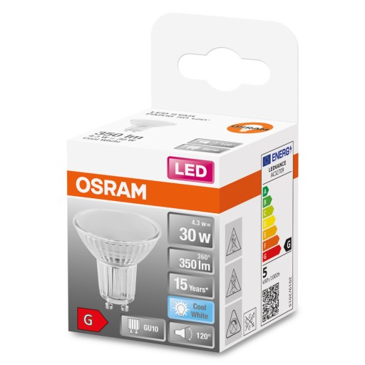 OSRAM LED ŽIAROVKA GU10 4,3W = 50W 4000K NW 120 st.
