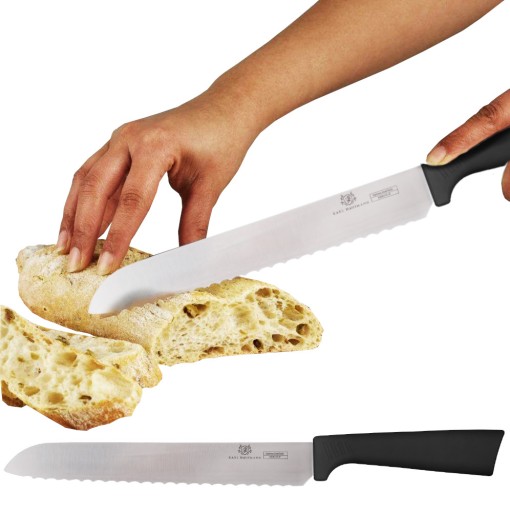 KUCHYŇSKÝ NÔŽ 20CM NA KRÁJANIE CHLEBA CHLIEB JEDLO KLASIKA S BRADOU