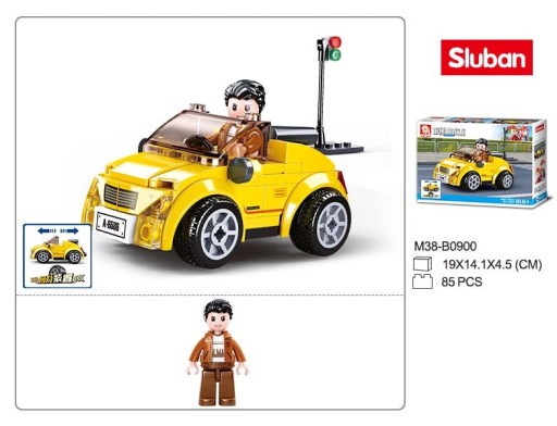 ŽLTÉ AUTOBLOKY KONVERTIBILNÉ AUTO SLUBAN CITY