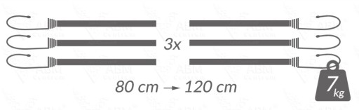 6-RAMENNÉ ELASTICKÉ KÁBLE PRE UPEVNENIE KUFRA