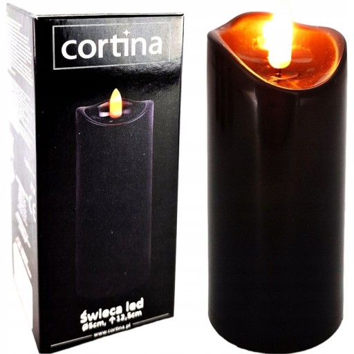 LED vložka do kaplnkových sviečok, čierna sviečka