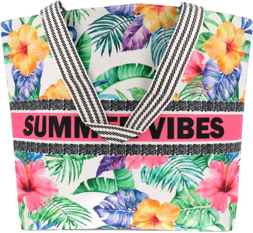 V2 LETNÁ VIBES PLÁŽOVÁ TAŠKA Zips SHOPPER PLÁŽOVÁ TAŠKA PIKNIKOVÝ MIX