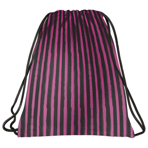 Taška na topánky, čierne a ružové pásiky BackUp