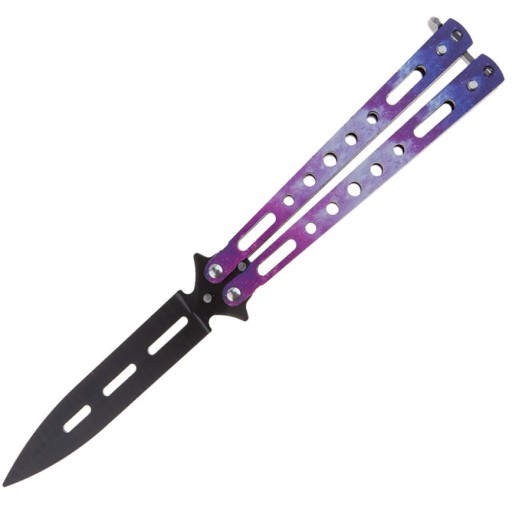 Tréningový nôž TUPÝ BOTTERFLY CS:GO PURPLE N464A