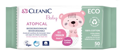 Cleanic baby ECO Atopické obrúsky 50 ks