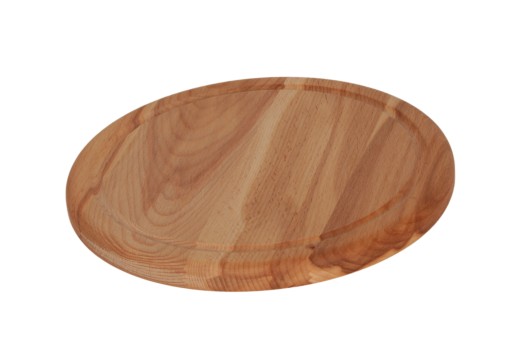 DREVENÁ KUCHYŇSKÁ DOSKA NA KRÁJANIE A PODÁVANIE PIZZY S DRÁŽKOU, 20 CM