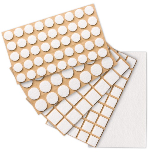 Samolepiace plstené podložky, sivá 25x25