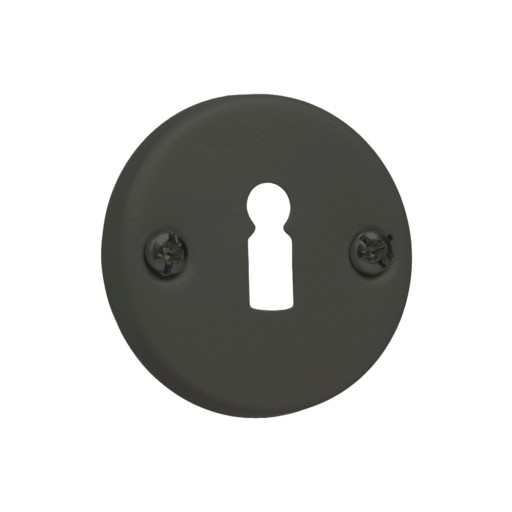 Okrúhla oceľová rozeta KEY, čierna