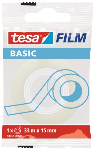 Lepiaca kancelárska páska Tesa Basic - 33m x 15mm