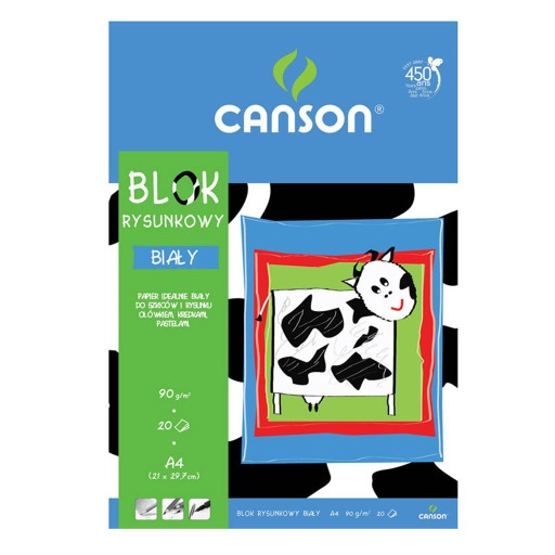 A4 biely podložka na kreslenie Canson