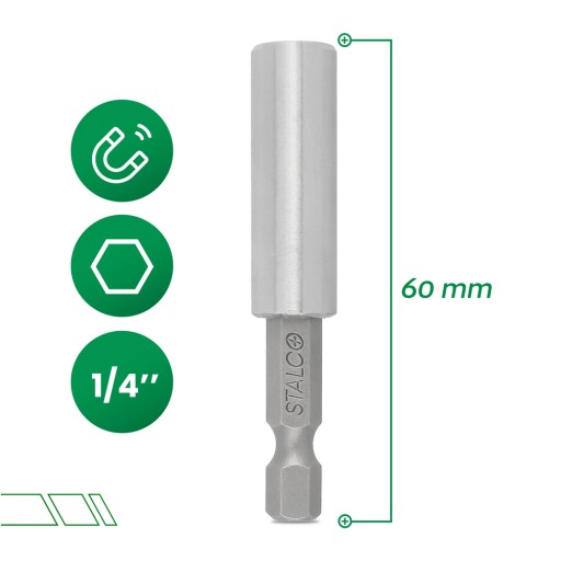 Magnetický držiak bitov 1/4 60 mm