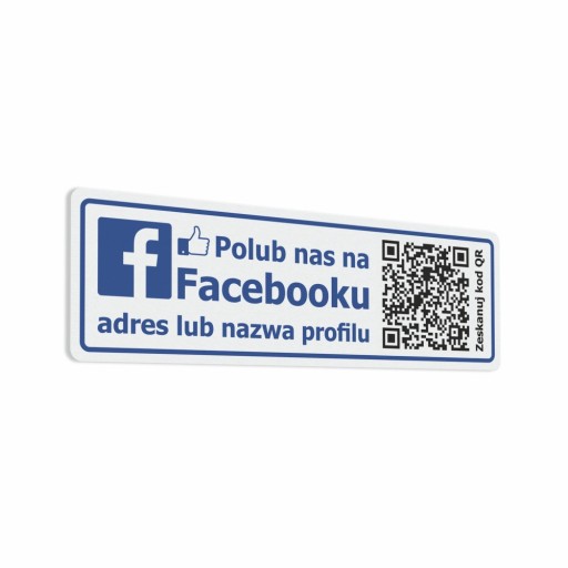 Lajkujte nás na Facebooku QR - nálepka 7x22