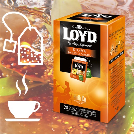 Horeca Express Čaj Rooibos Obálky Med Vanilka 20 ks LOYD