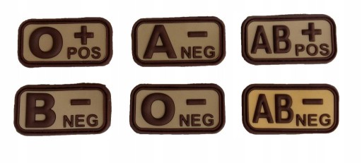 JTG - 3D Patch - Krvná skupina 0- (neg) - Púšť