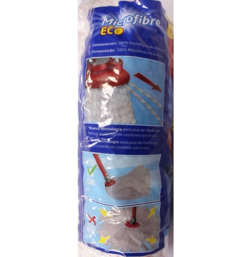 Vileda vložka do mopu MICROFIBRE ECO, červená, 1 kus.