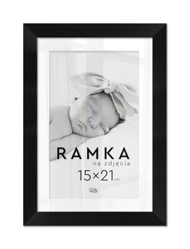 Rám s podperou 15x21 cm Čierny na fotografie