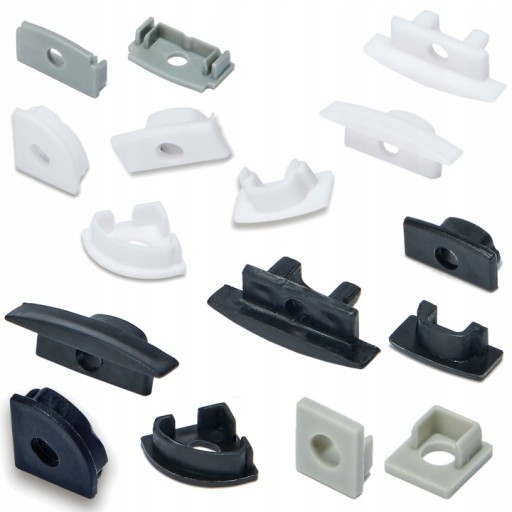Krytka na ALU PVC profily pre LED mix, 1 ks