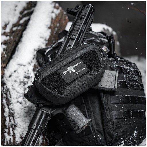Náplasť Emblem AR-15 223/5,56 laserom rezaná čierna/sivá M-Tac