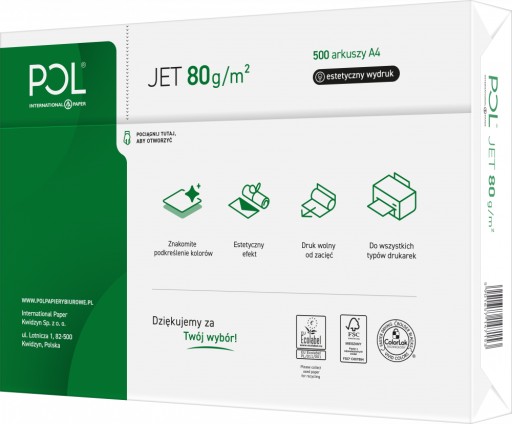 Ekologický kopírovací papier Poljet A4 80g/m2 500 listov