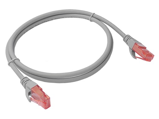 Cat.6 UTP patch kábel RJ45-RJ45 1:1 Cu AWG26 sivý 1m