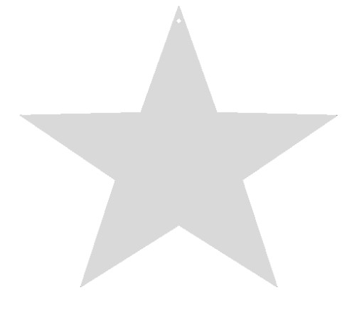 Dekor prívesok, prelamovaná dekorácia STAR, farby