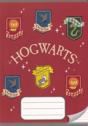 4x zošit A5, farebná linka, 16 strán HARRY POTTER