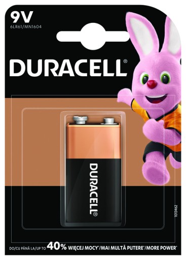 VÝKONNÁ ALKALICKÁ BATÉRIA DURACELL 9V 6LR61 6F22 R9