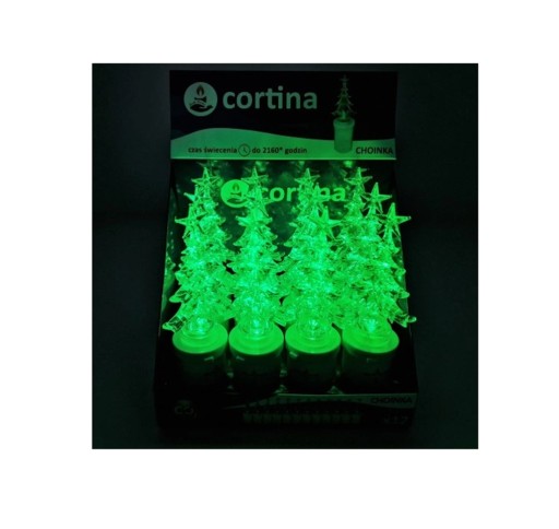 LED VLOŽKA VIANOČNÉHO STROMČEKA, NA AKUMULÁTOROVÚ, DEKORÁCIA, 16,5 cm, ZELENÁ