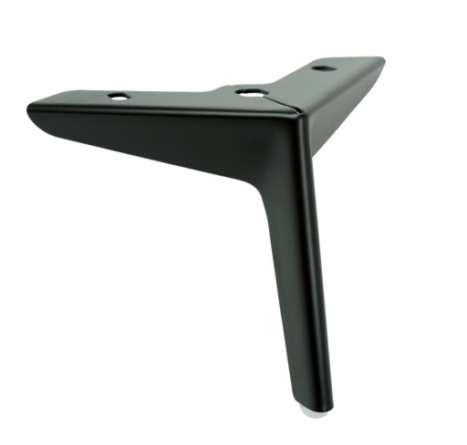 Diamantová nábytková noha 13 cm, moderná, čierna