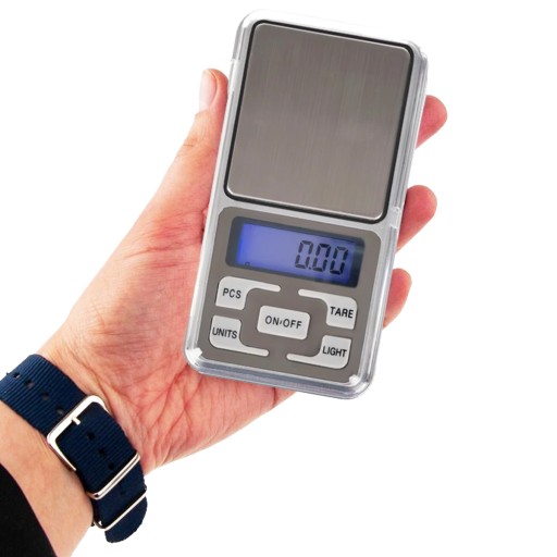 VÁHA NA VRECKU NA ŠPERKY 0,01g - 500g PRESNÁ ELEKTRONIKA + BATÉRIE