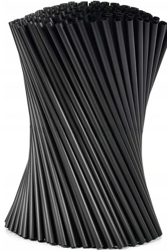 Plastové slamky na priame pretrepávanie, 500 ks. Plast 24 cm x 7 mm