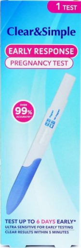 Priehľadný jednoduchý tehotenský test 99% 1ks 8393