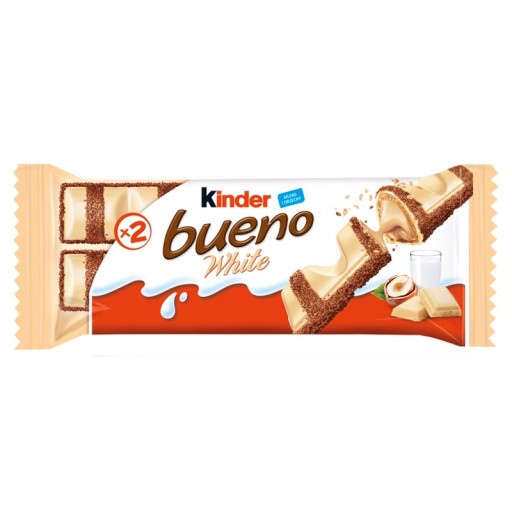 Kinder Bueno White Waffle v bielej čokoláde 39 g