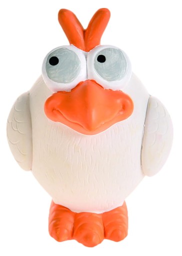Hračka pre psa, sliepočka, latex, so zvukom, 11,5 cm