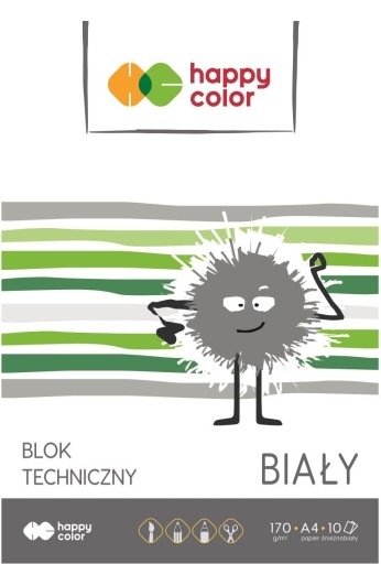 Technický blok A4/10 biely 170g Happy Color