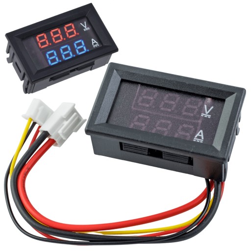 Voltmeter Panelový modul ampérmetra 100V 10A LED merač prúdu napätia