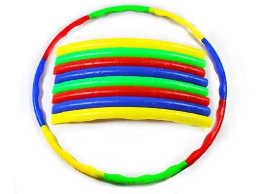 FAREBNÝ SKLADACÍ HULA HOOP S PUBS 68 CM 8 PRVKOV