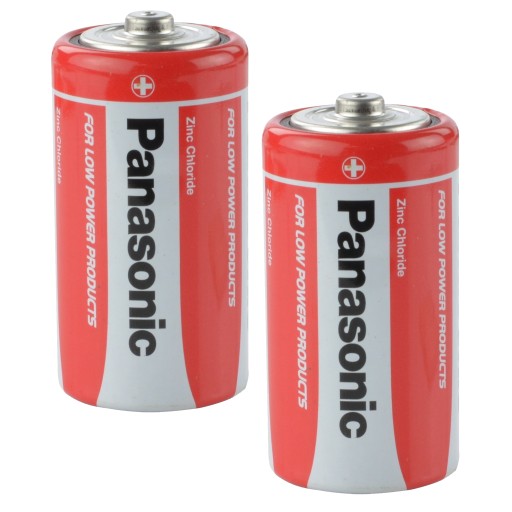 8x zinkovo-uhlíková batéria Panasonic C R14 1,5V