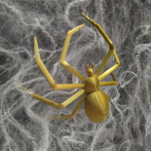 GOLDEN SPIDERS umelá metalíza HALLOWEEN 3 ks