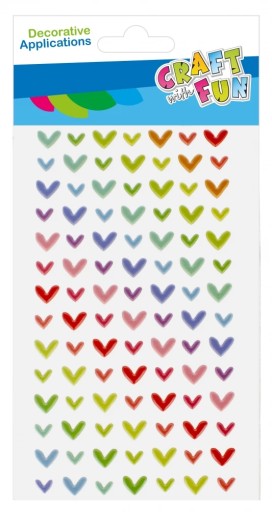 Puffy Hearts Rainbow Sticker Dekorácia 98ks Valentín