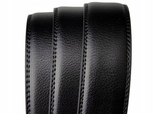Pánsky automatický opasok elegantná čierna kožená spona kovová koža