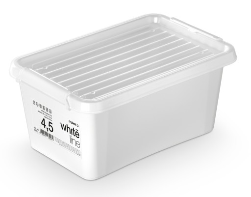 ORGANIZÉR BOX KONTAJNER S viečkom 4,5 l biely